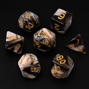 Mocha Swirl - Acrylic Dice