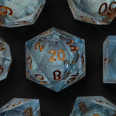 Blue Blizzard Flurry - Liquid Core Dice