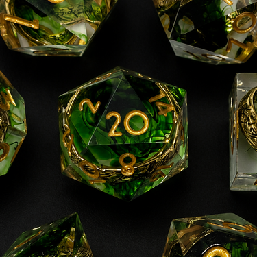 Emerald Rings - Sharp Edge Resin
